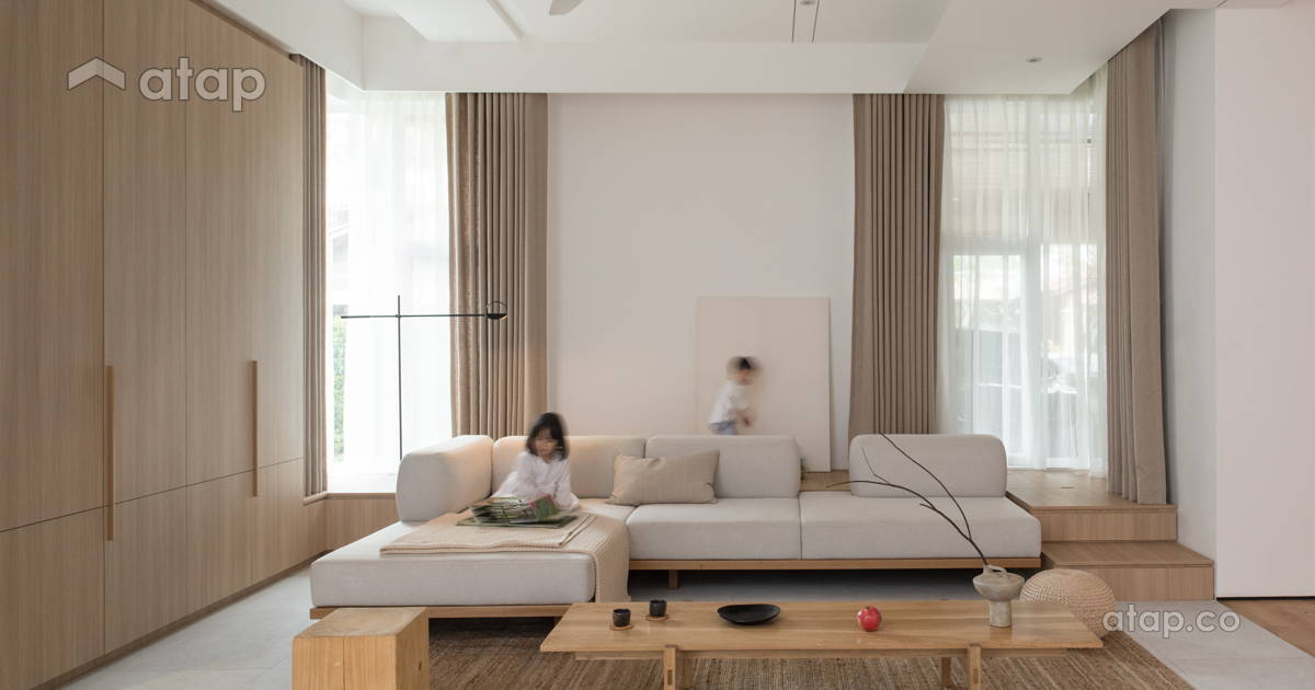 Modern Zen Kids Living Room semi-detached design ideas & photos ...