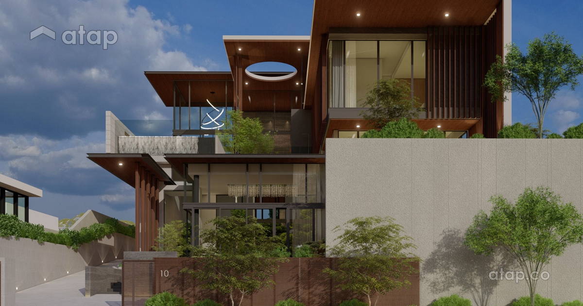 Minimalistic Modern Exterior bungalow design ideas & photos Malaysia