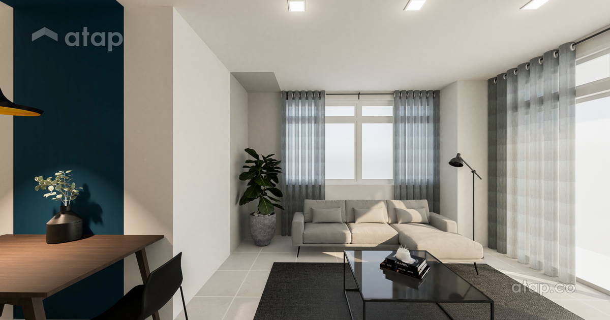 Minimalistic Scandinavian Dining Room Living Room apartment design