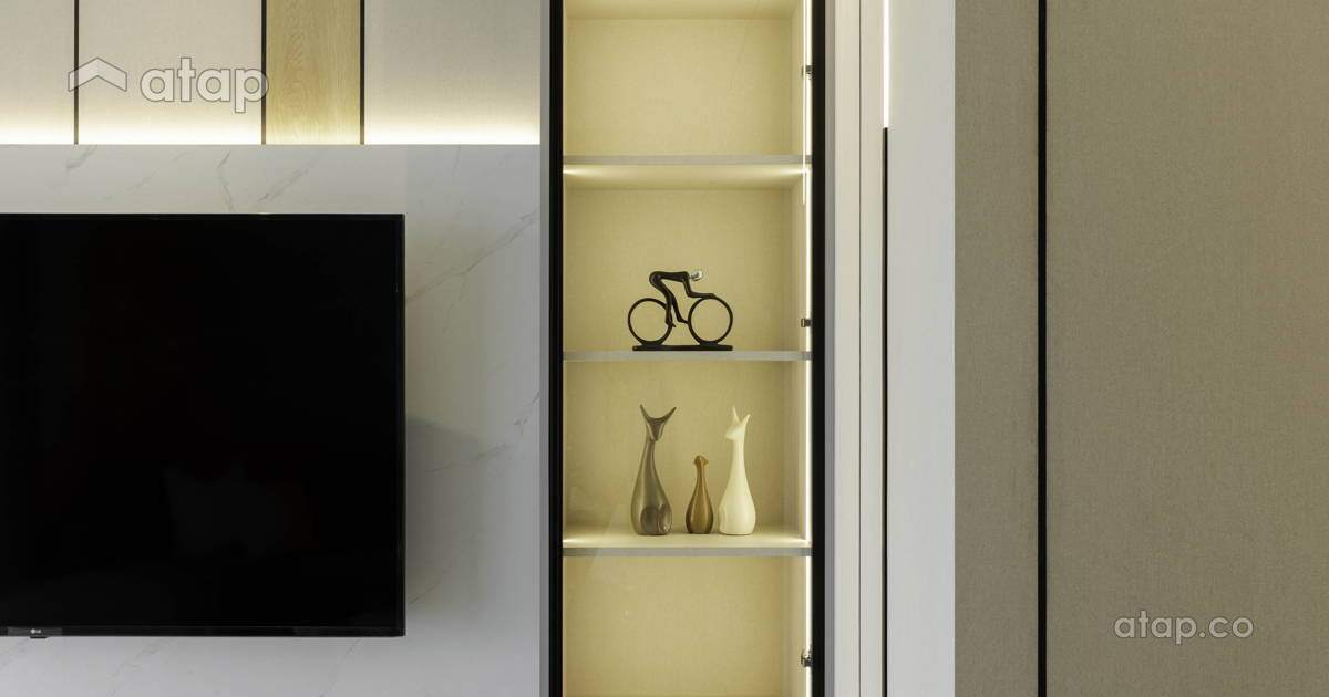 Modern Zen Living Room condominium design ideas & photos Malaysia | Atap.co