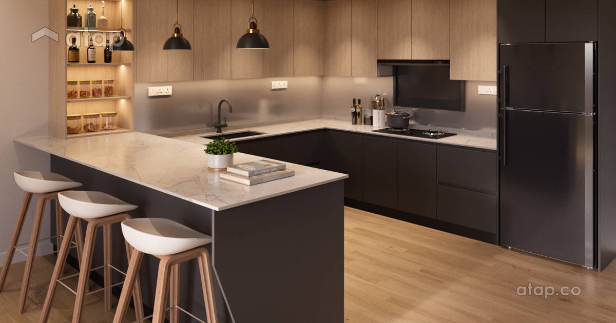 Minimalist Kitchen interior design renovation ideas, photos and price in Malaysia | Atap.co