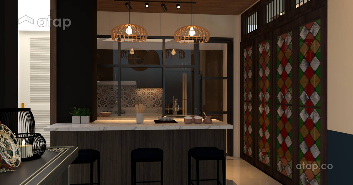 Classic Rustic Kitchen bungalow design ideas & photos Malaysia | Atap.co