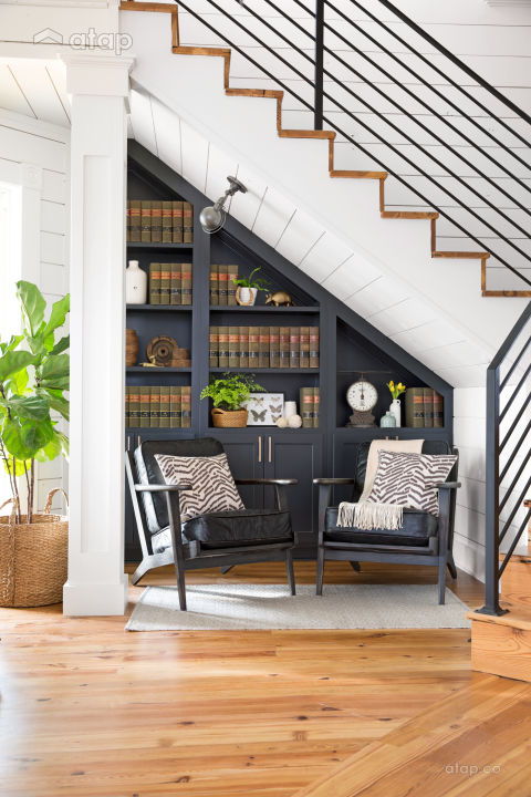 staircase book nook