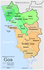 Map of North Goa