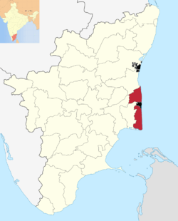Map of Nagapattinam
