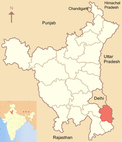 Map of Faridabad