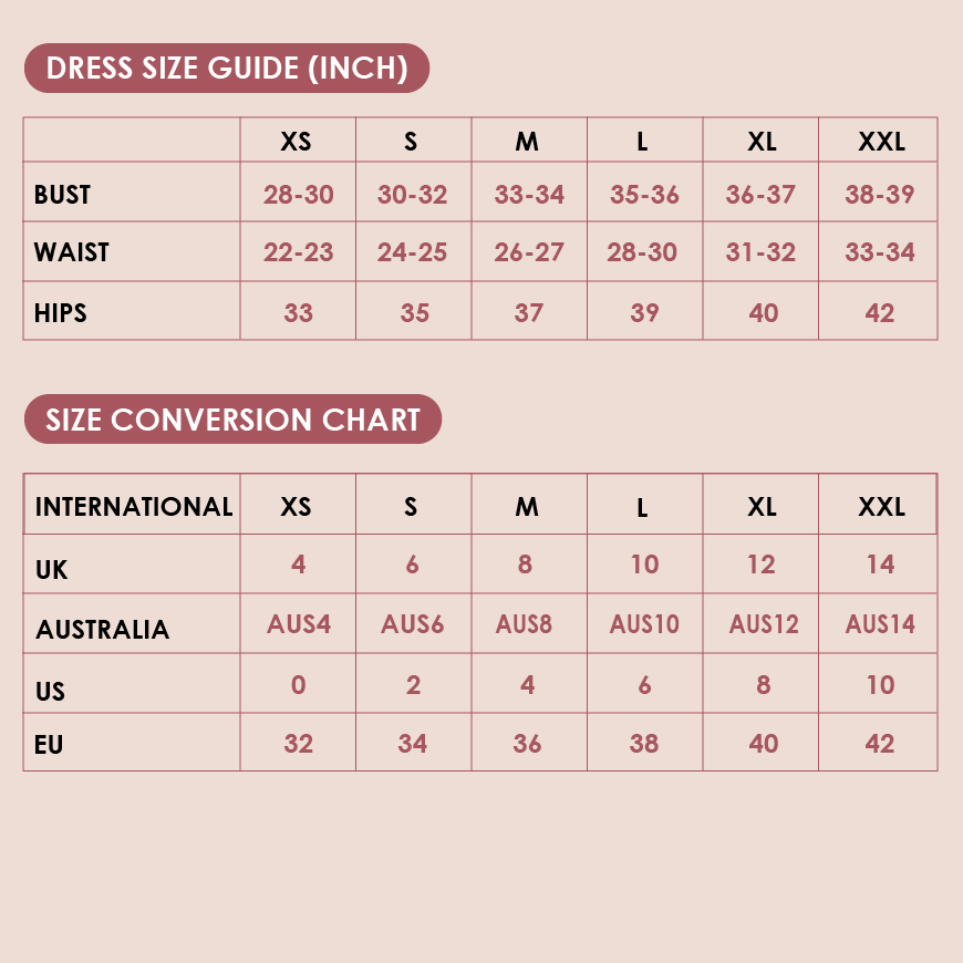 Bchu Runway Size Chart