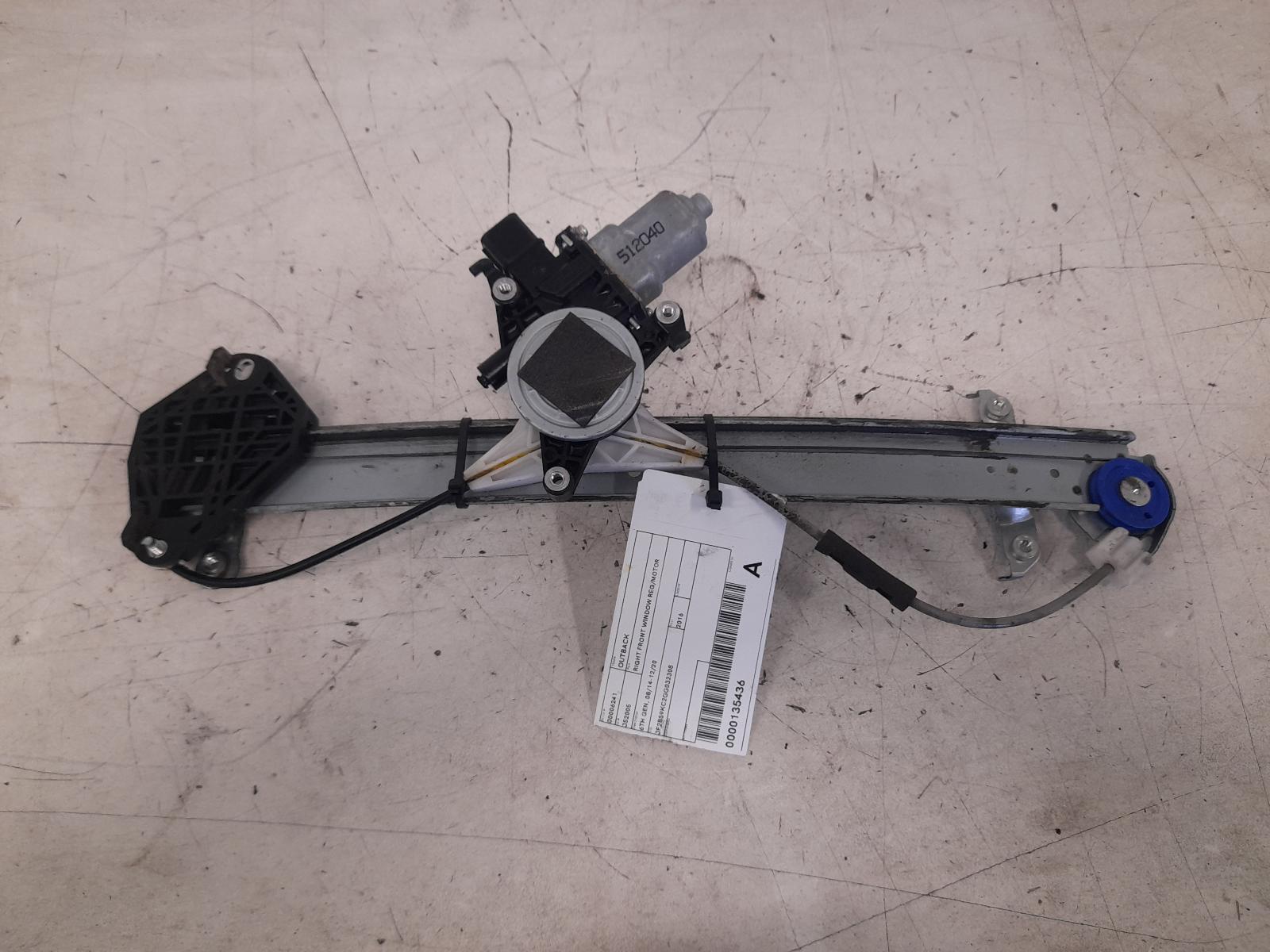 View Auto part Right Front Window Reg/Motor Subaru Outback 2016