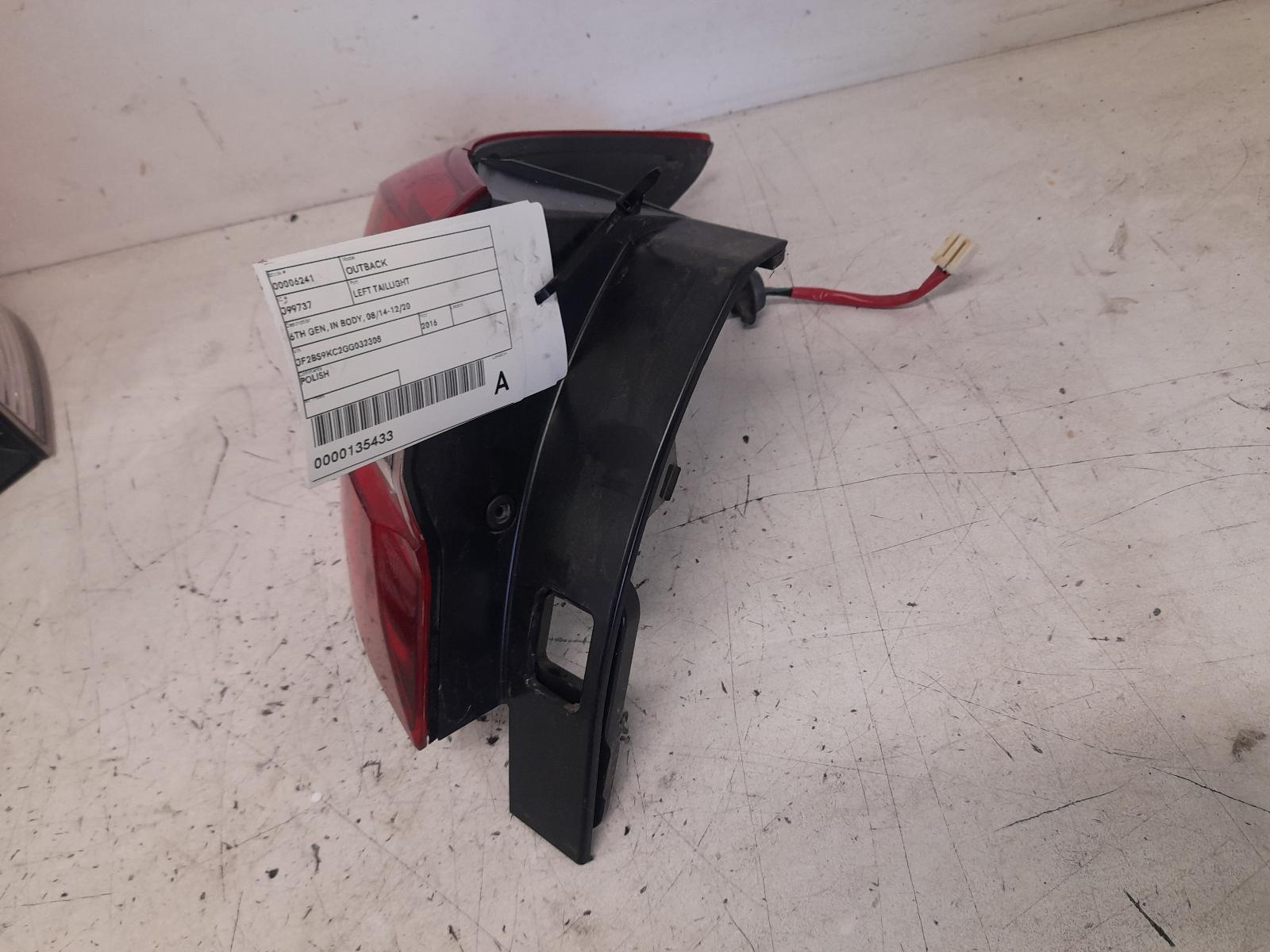 View Auto part Left Taillight Subaru Outback 2016