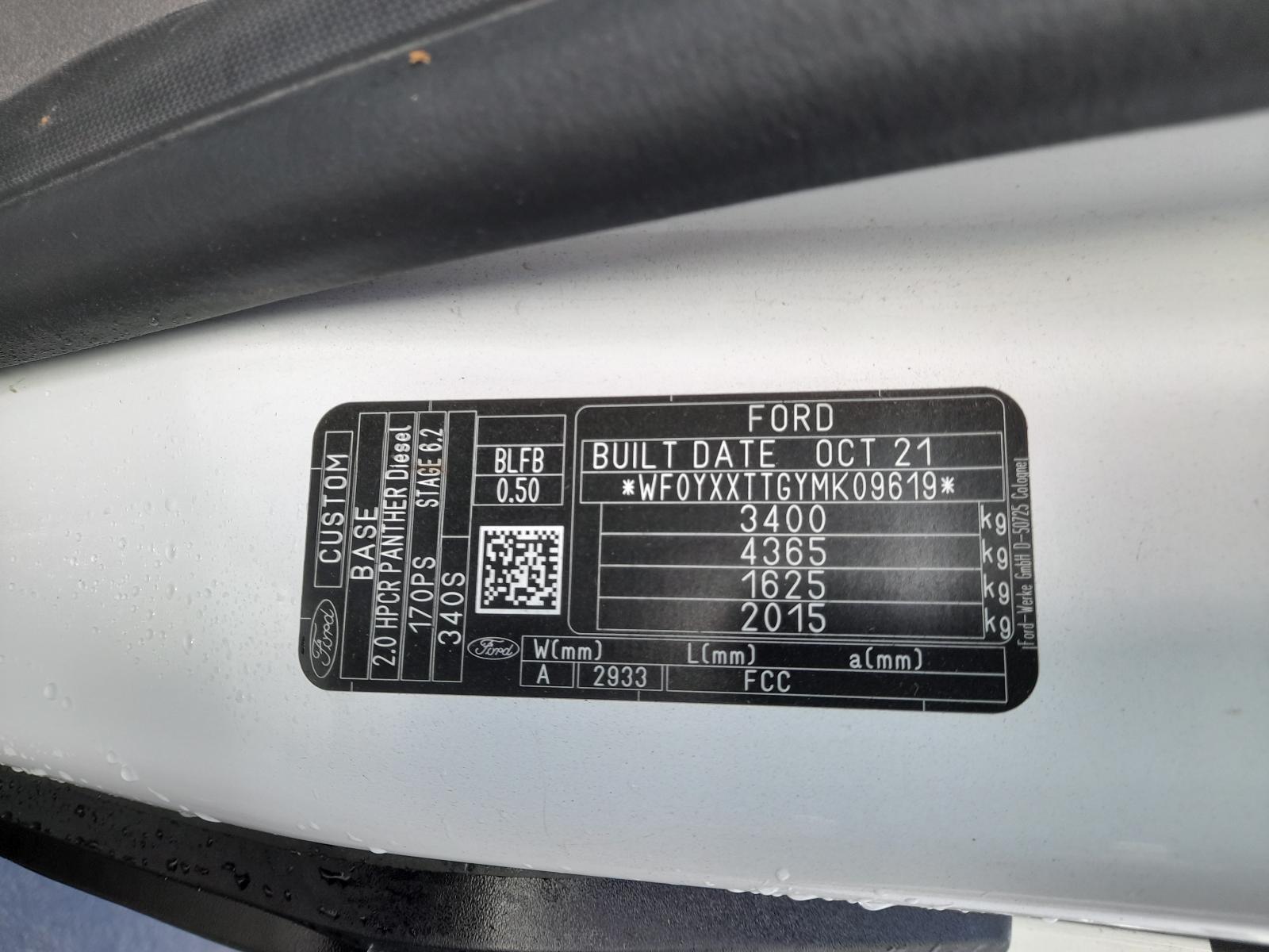 2022 Ford Transit Custom Jack/Tool Kit View Auto part Jack/Tool Kit Ford Transit Custom 2022