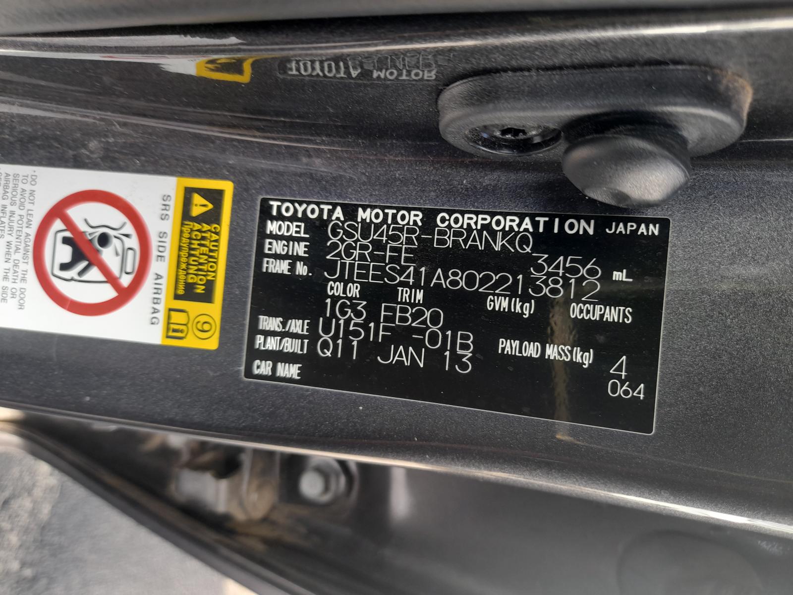 View Auto part Radio/Cd/Dvd/Sat/Tv Toyota Kluger 2013