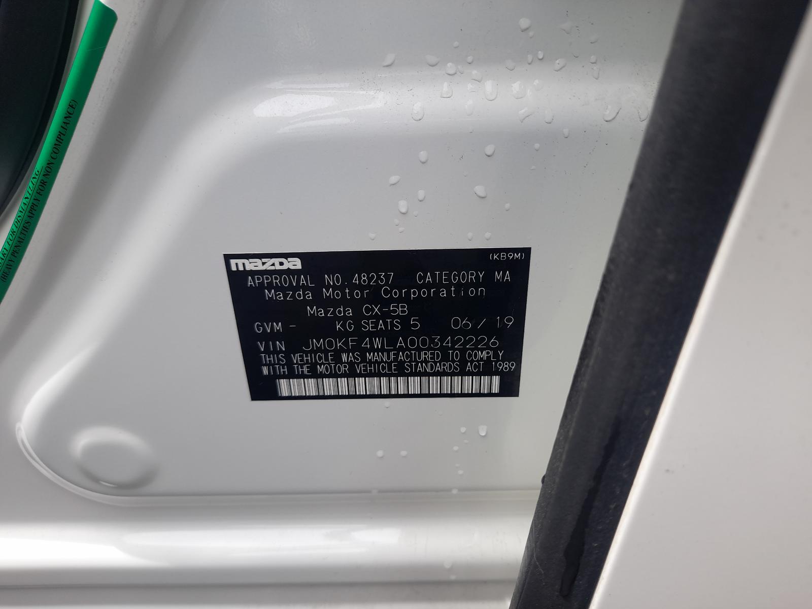 Right Rear Door Sliding Cx5 Mazda 2019