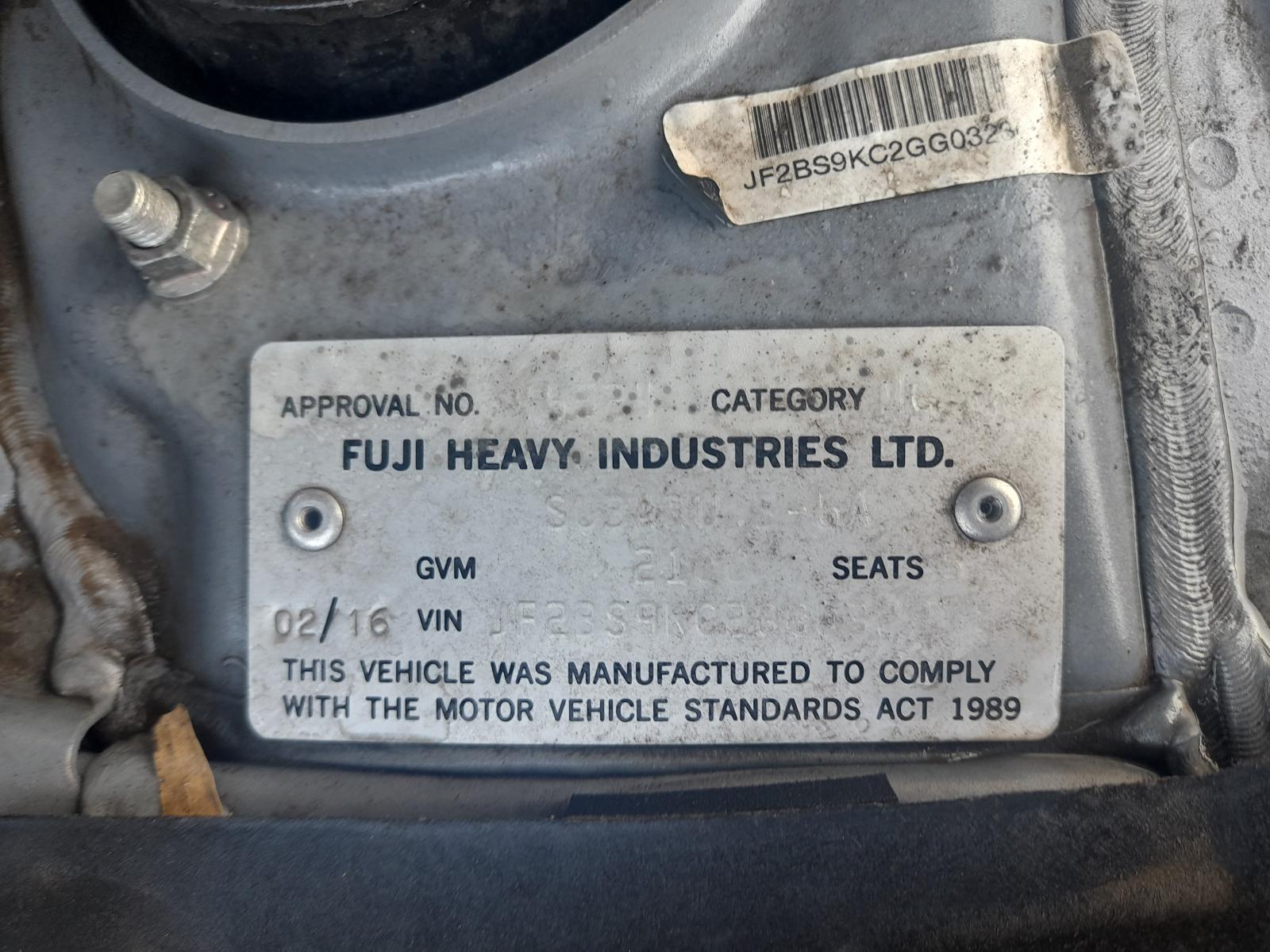 View Auto part Right Front Window Reg/Motor Subaru Outback 2016