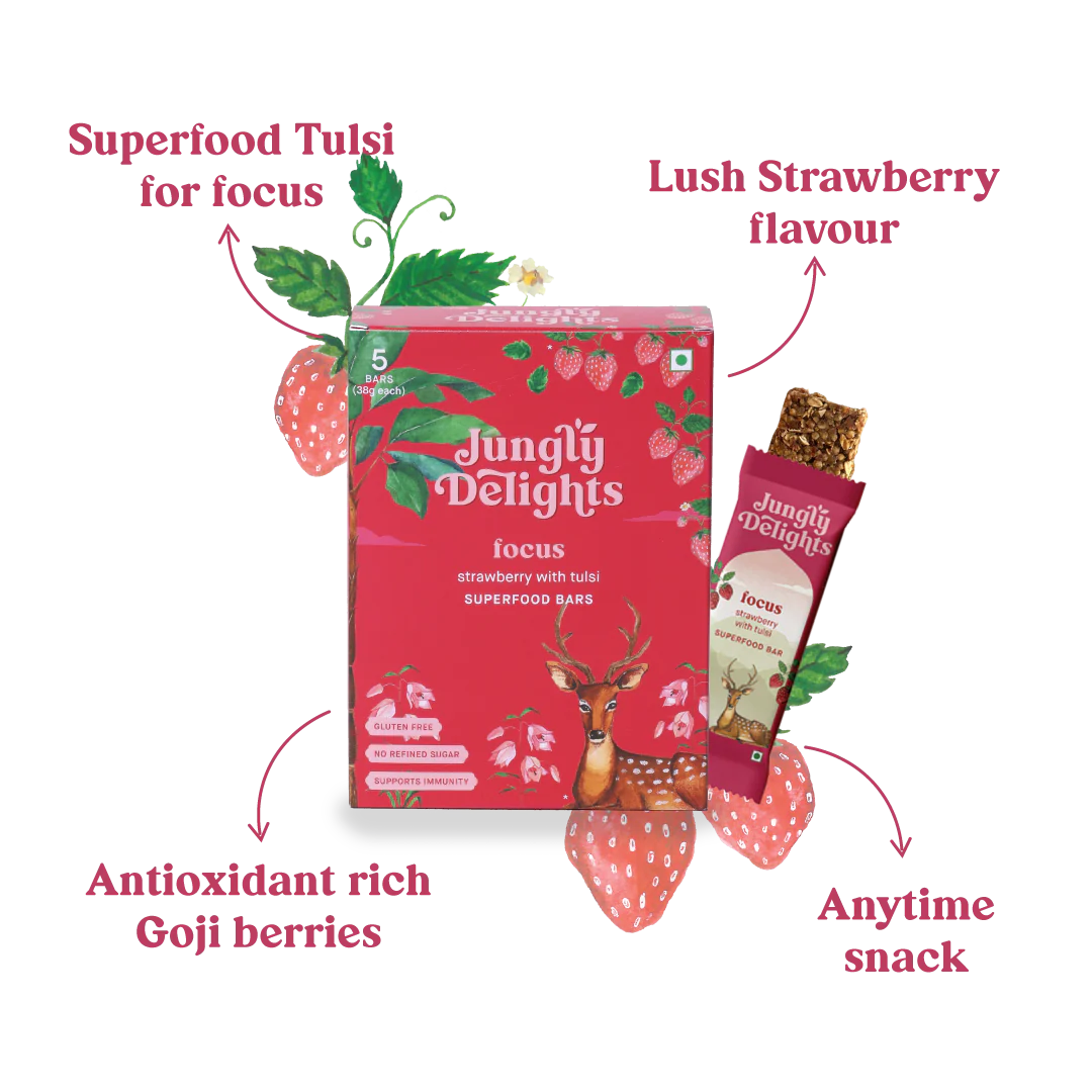 Box of 5 - Focus (Strawberry with Tulsi)