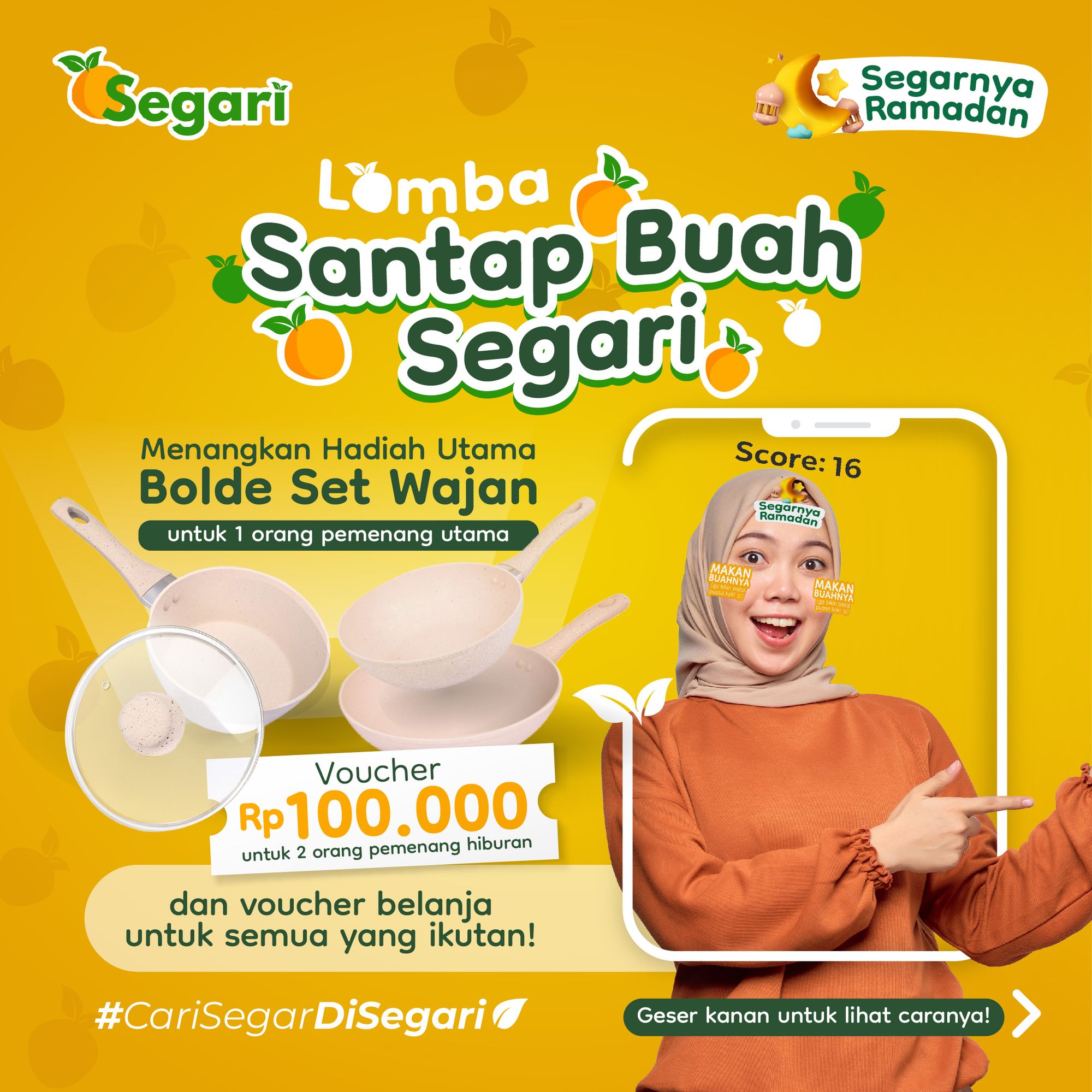 SANTAP BUAH SEGARI
CHALLENGE!