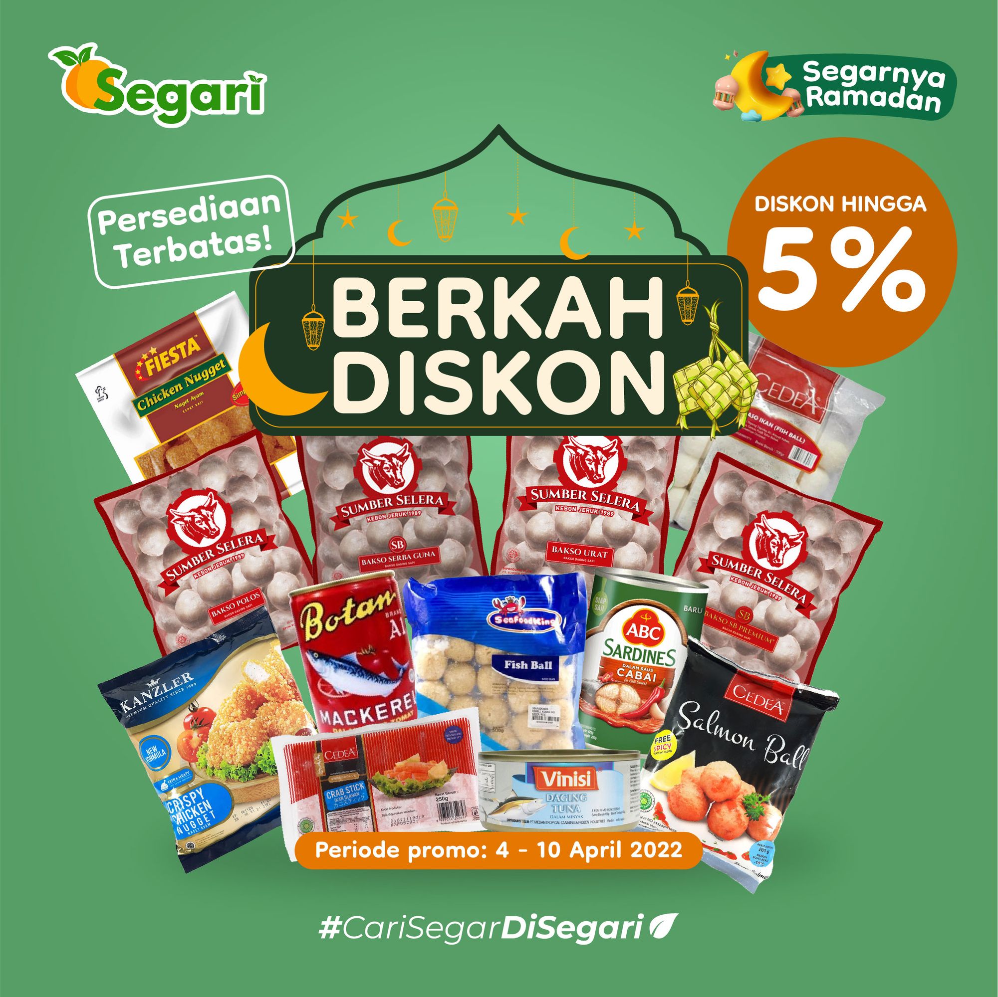 BERKAH DISKON MAKANAN KALENG & FROZEN HINGGA 5%