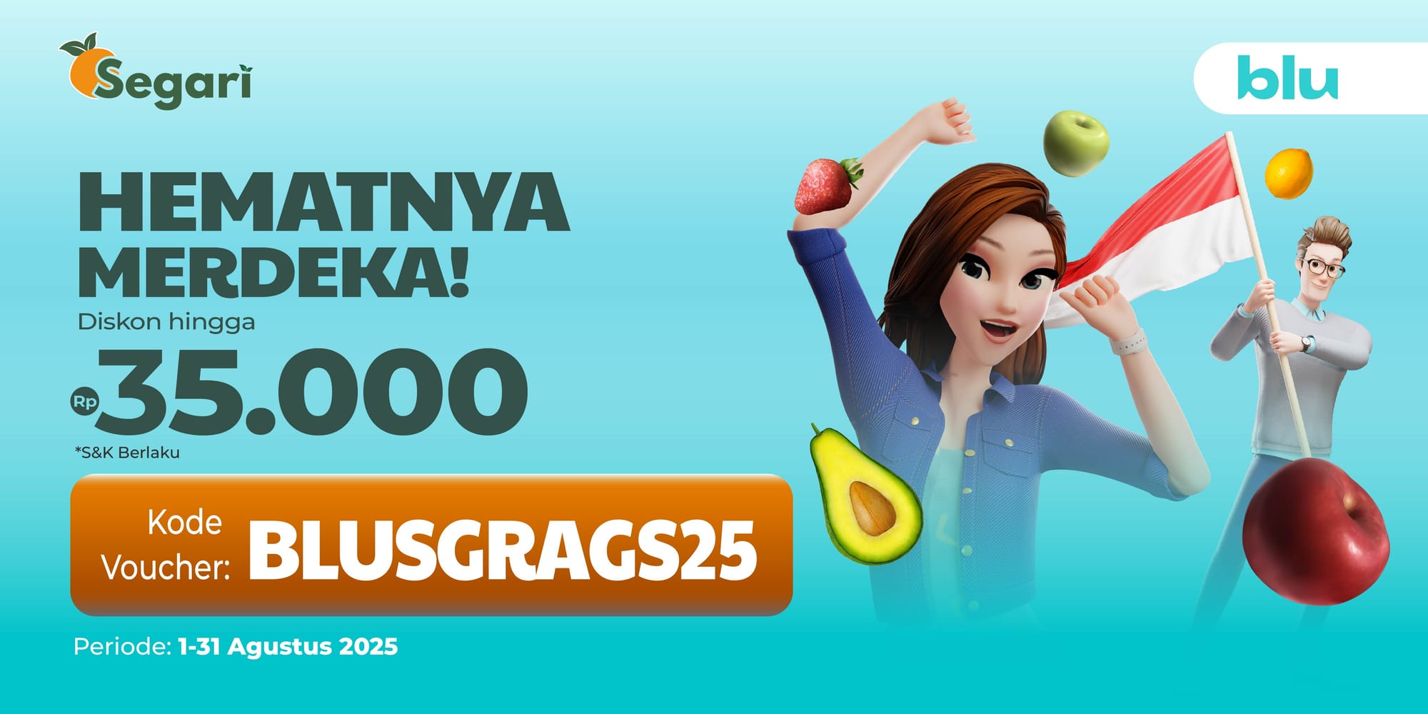 Hematnya Merdeka! DISKON HINGGA Rp35.000