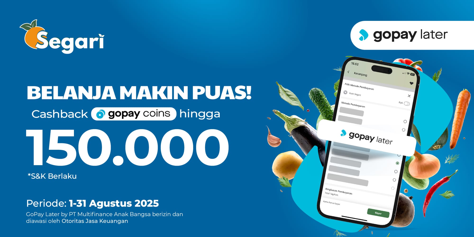 Belanja Makin Puas! Cashback GoPay Coins hingga Rp150.000