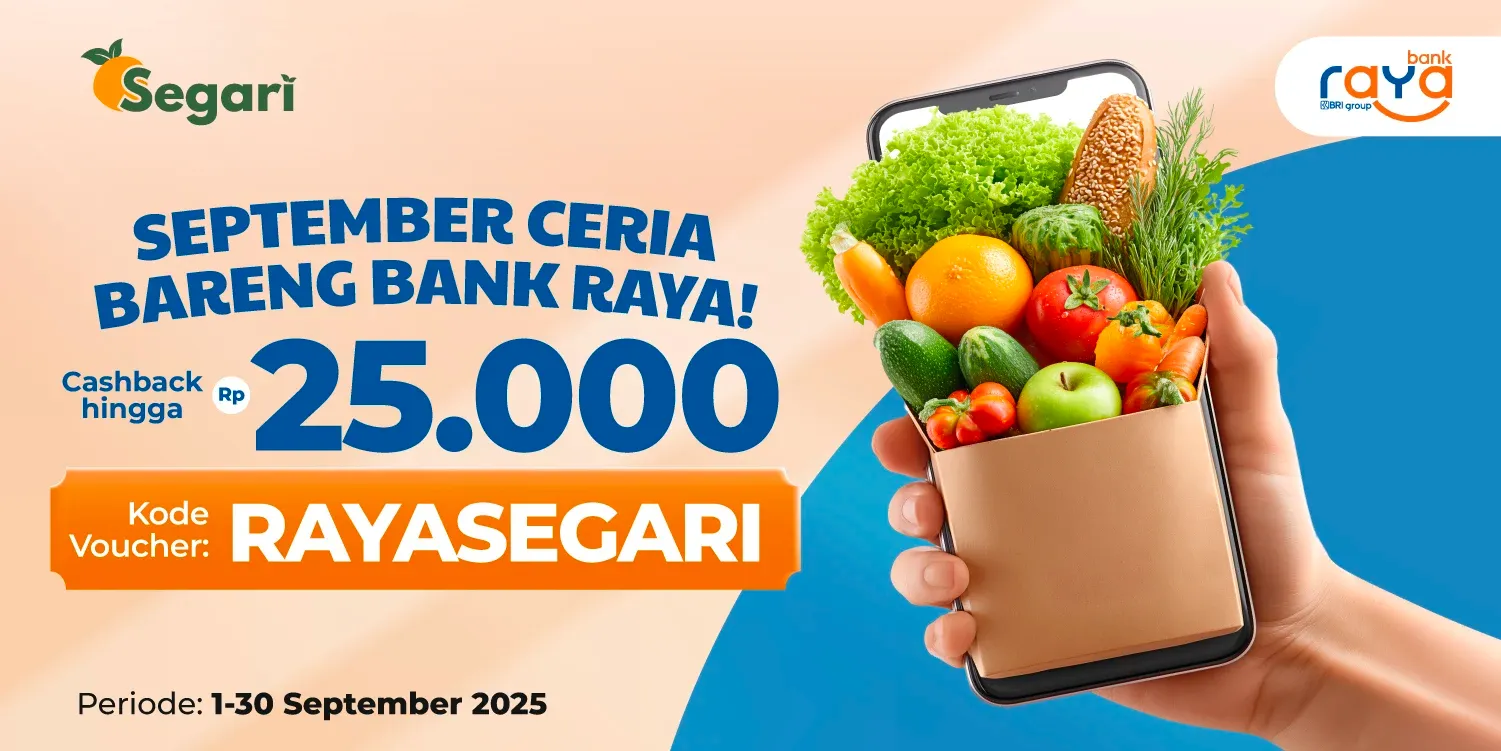 September Ceria Bareng Bank Raya! CASHBACK HINGGA Rp25.000
