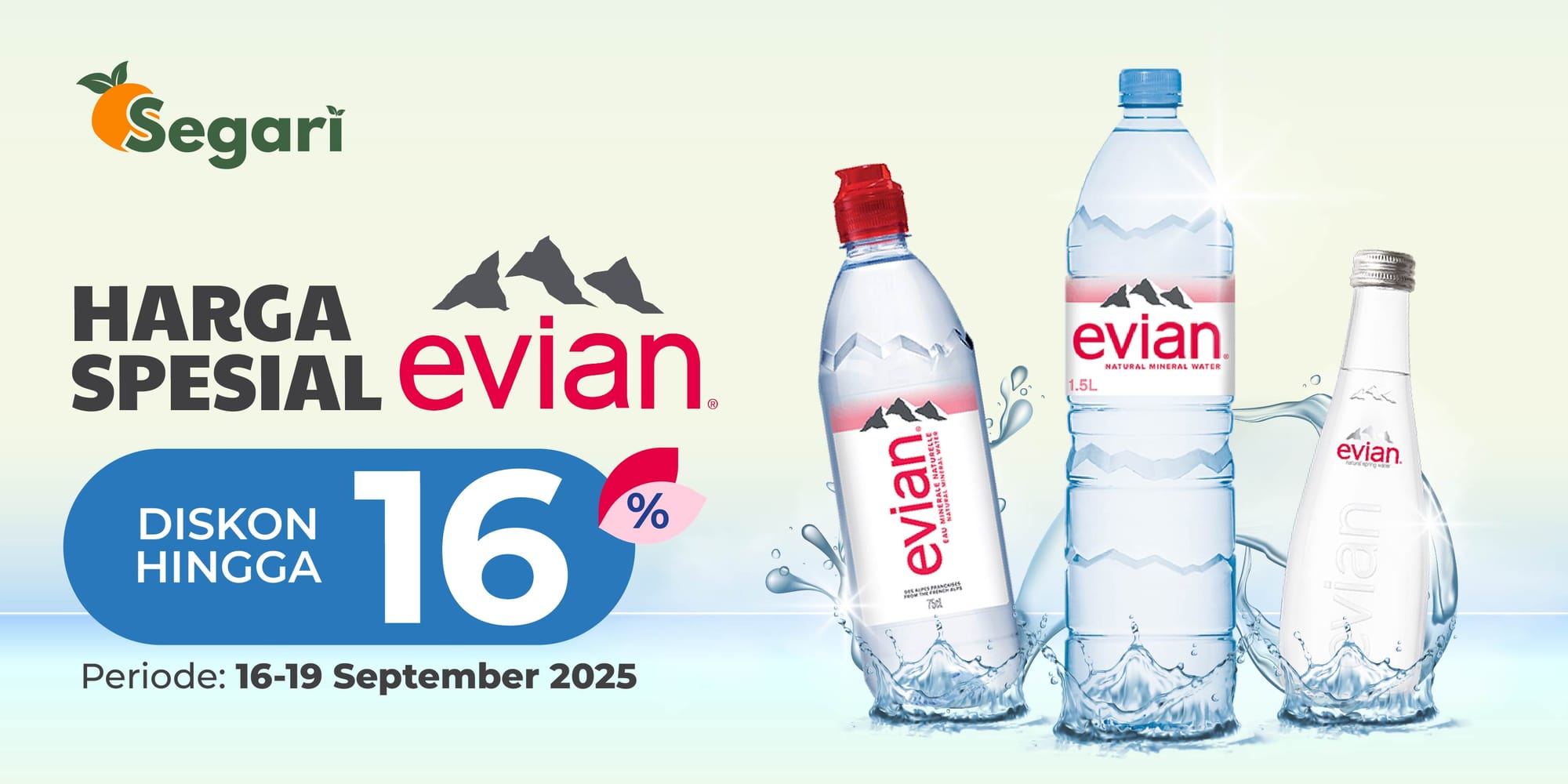 Harga Spesial EVIAN DISKON HINGGA 16%