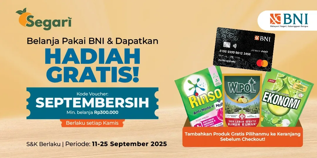 Belanja Pakai BNI & Dapatkan HADIAH GRATIS!
