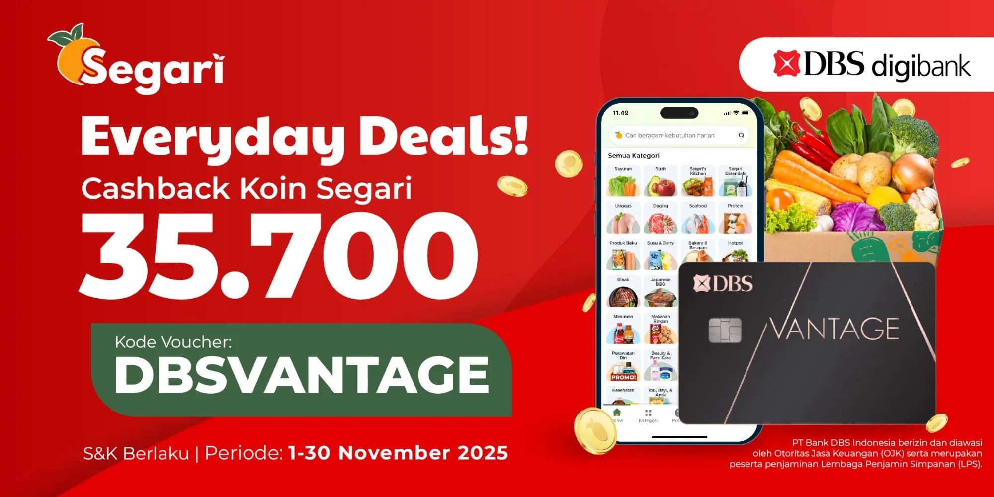Everyday Deals! CASHBACK KOIN SEGARI 35.700