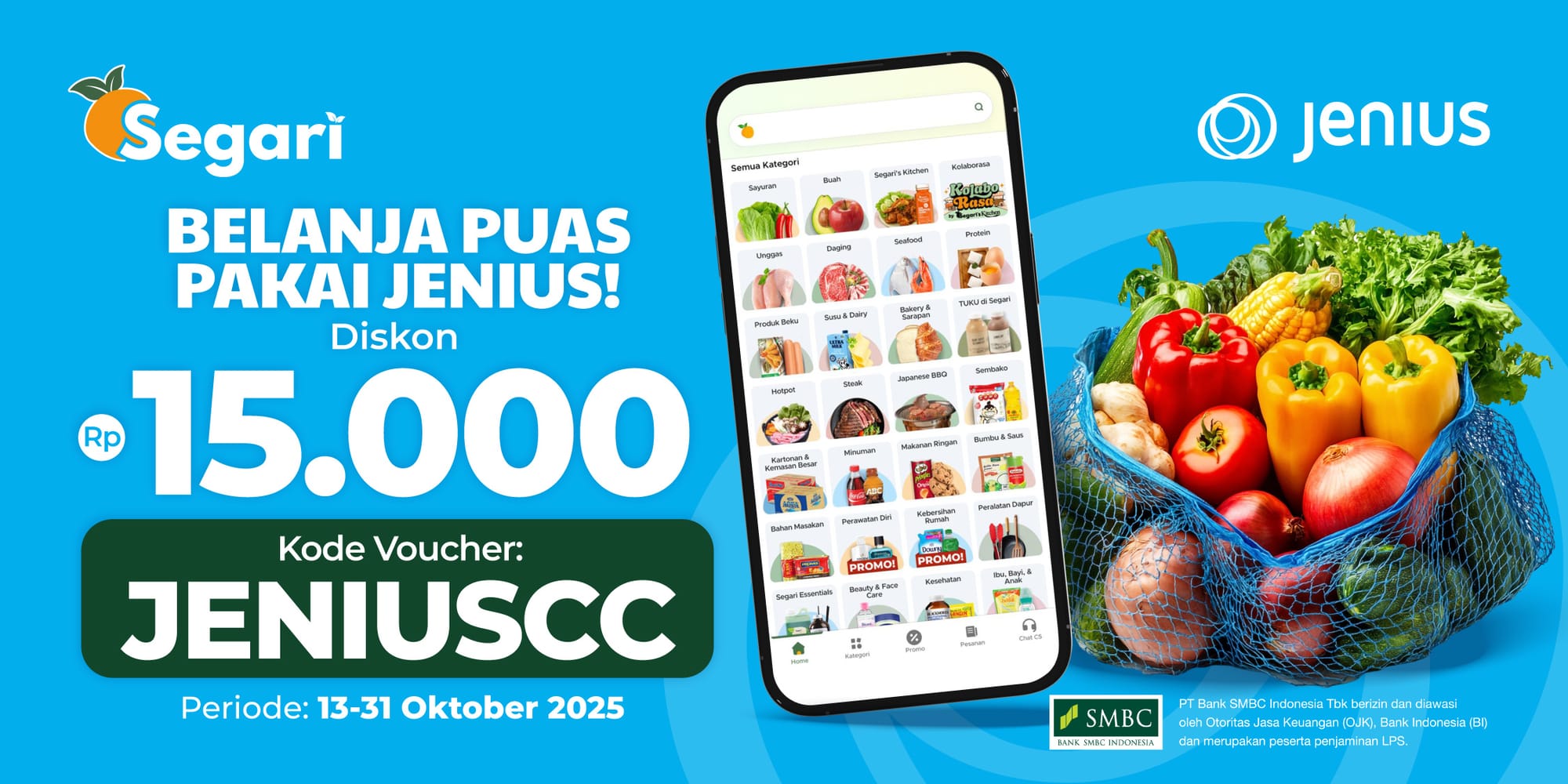 Belanja Puas Pakai Jenius! DISKON 15.000