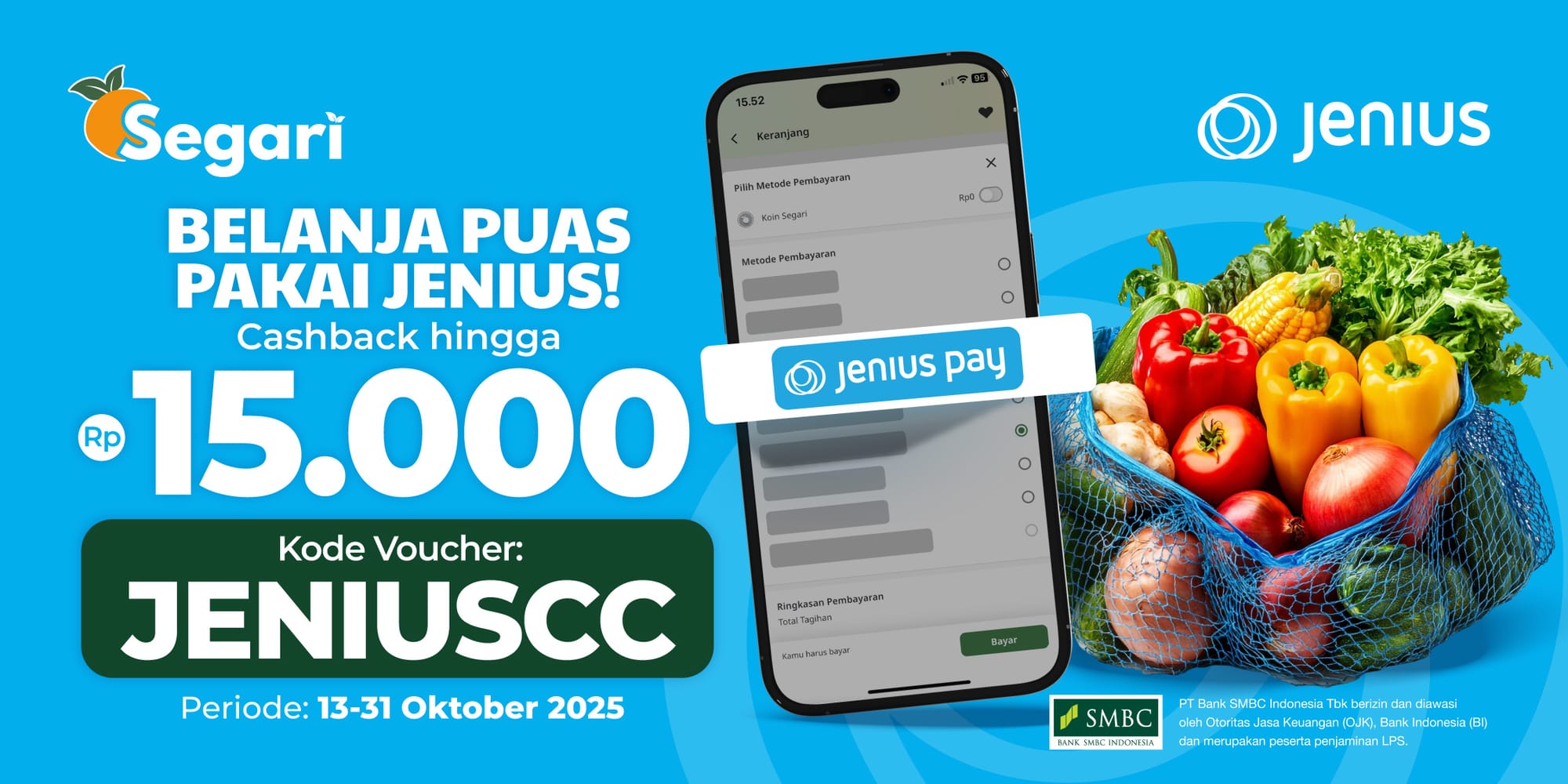 Belanja Puas Pakai Jenius! CASHBACK HINGGA Rp15.000