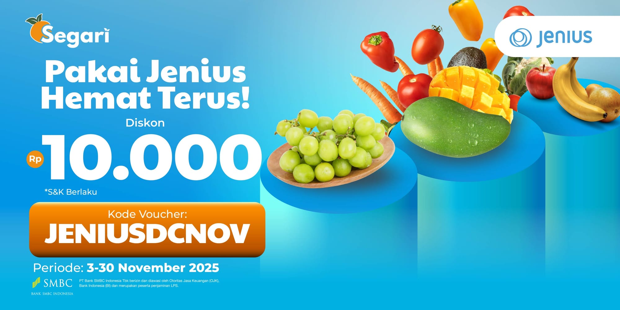 Pakai Jenius Hemat Terus DISKON Rp10.000