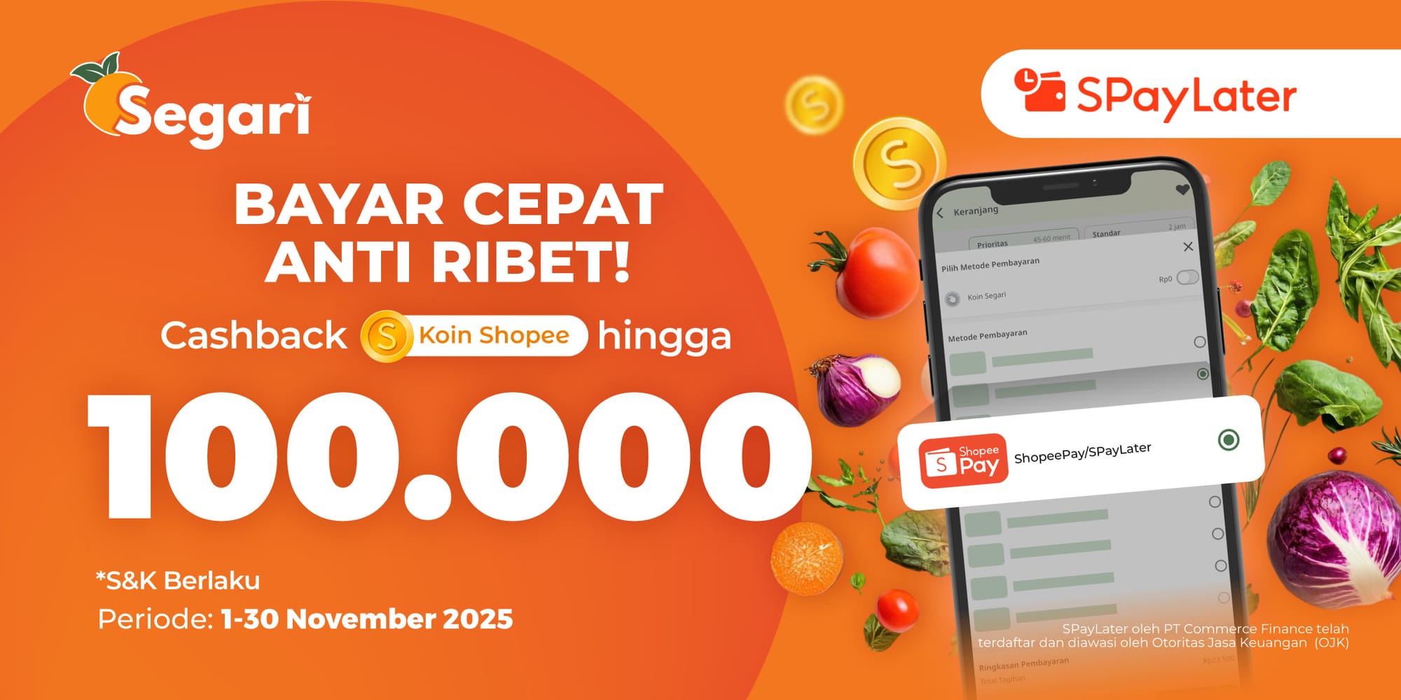 Bayar Cepat Anti Ribet! Cashback Koin Shopee hingga 100.000