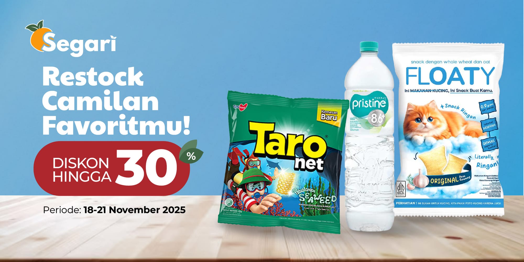 Restock Camilan Favoritmu! DISKON HINGGA 30%