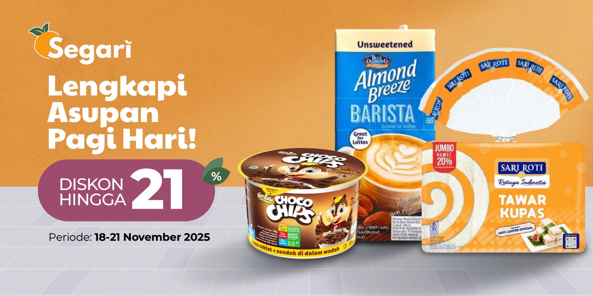 Lengkapi Asupan Pagi Hari! DISKON HINGGA 21%