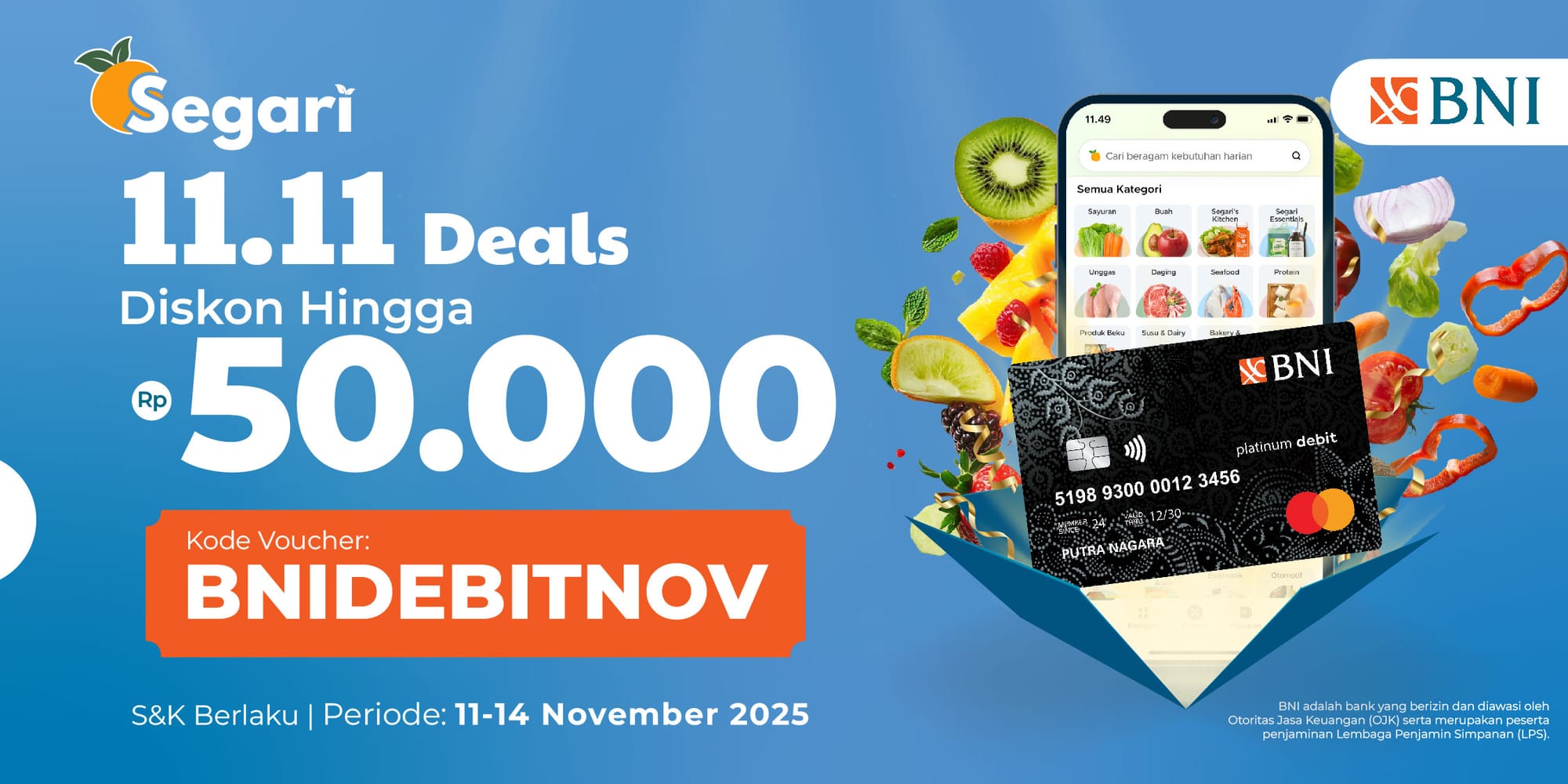 11.11 Deals! Diskon hingga Rp50.000