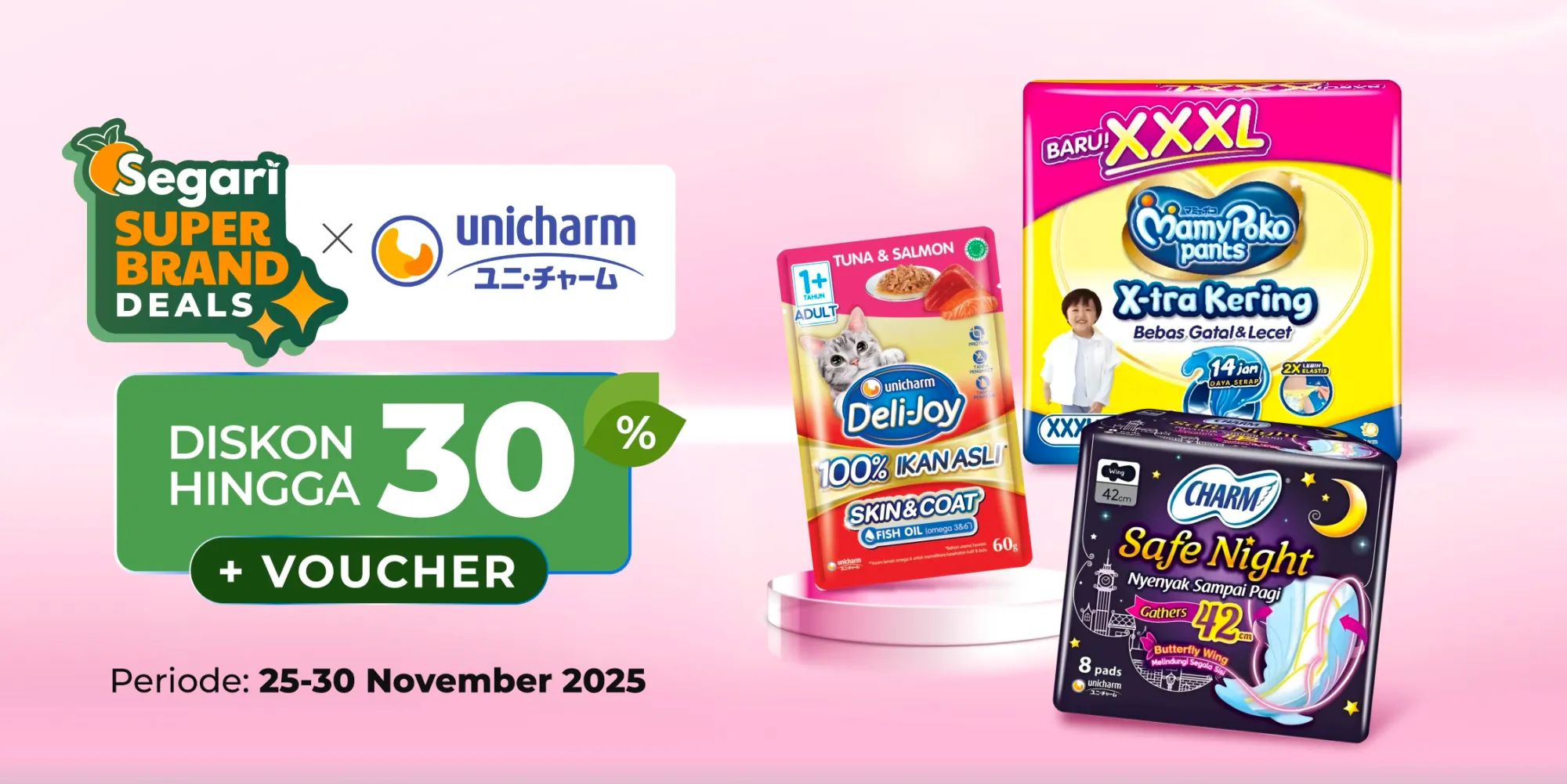 Aneka Produk Unicharm DISKON HINGGA 30% + Voucher