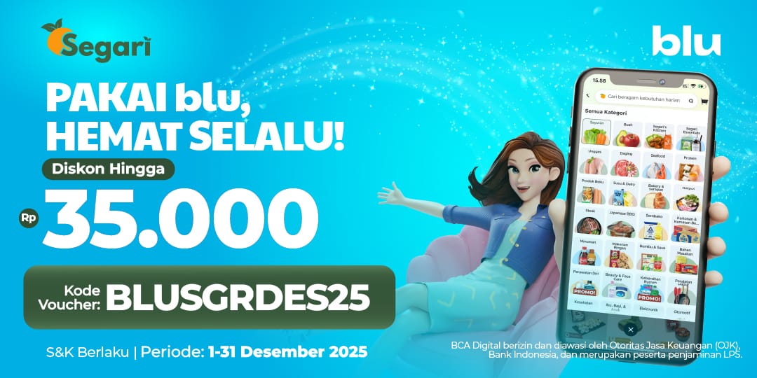 Pakai blu, Hemat Selalu! DISKON HINGGA Rp35.000