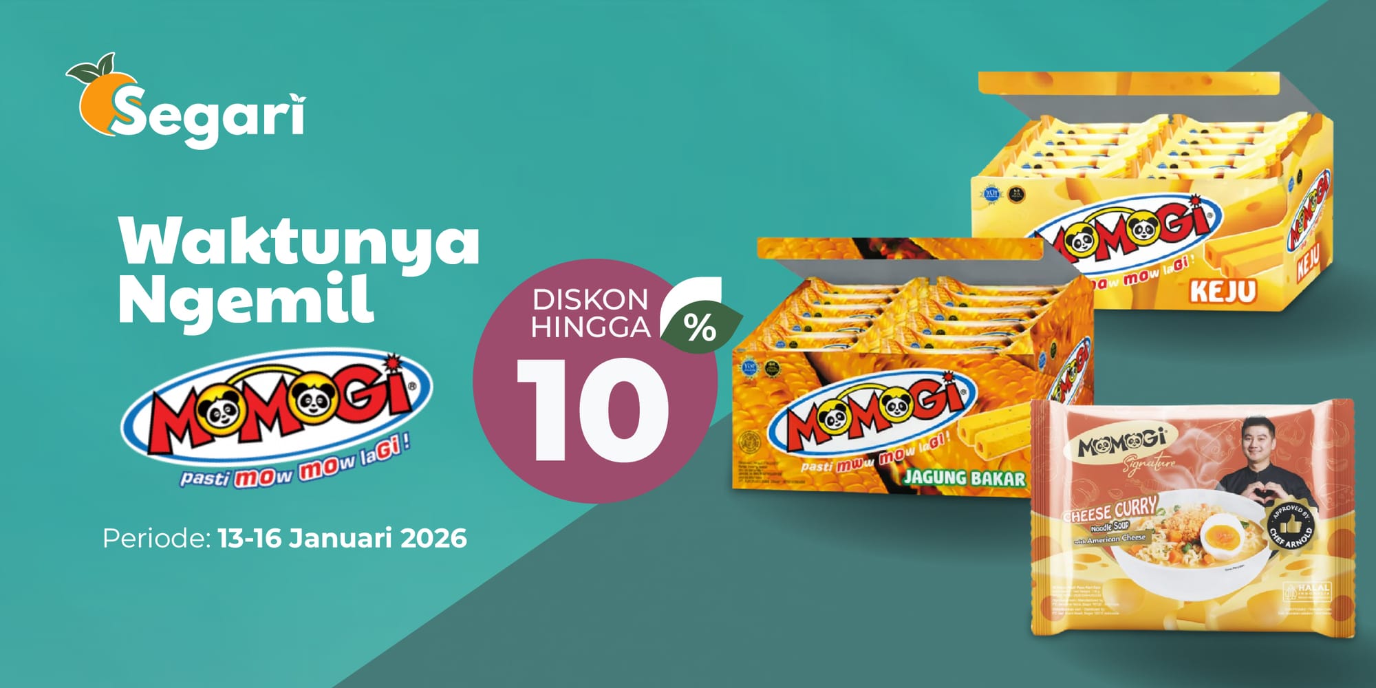 Waktunya Ngemil Momogi!  DISKON HINGGA 10%