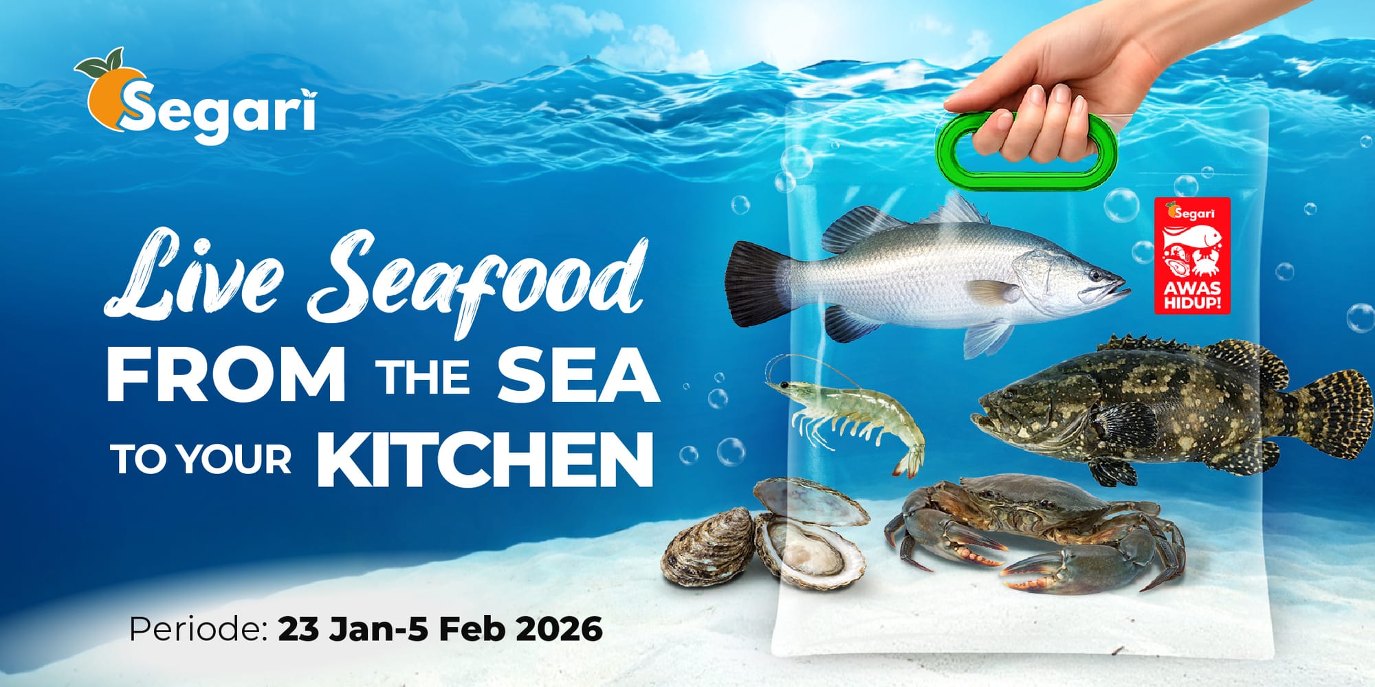 Live Seafood Kini Tersedia Kembali di Segari!