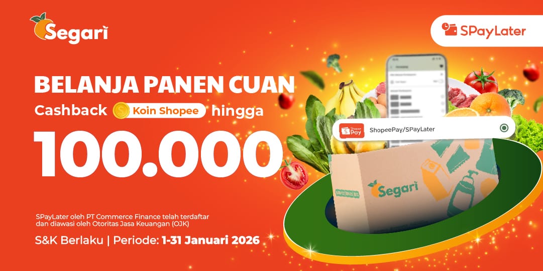 Belanja Panen Cuan CASHBACK KOIN SHOPEE HINGGA 100.000