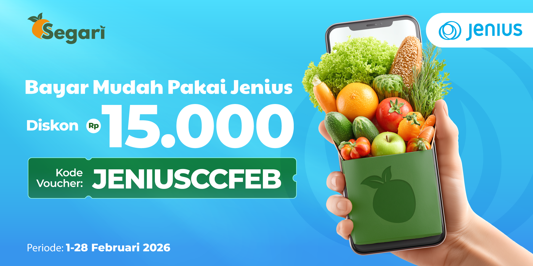 Bayar Mudah Pakai Jenius DISKON RP15.000