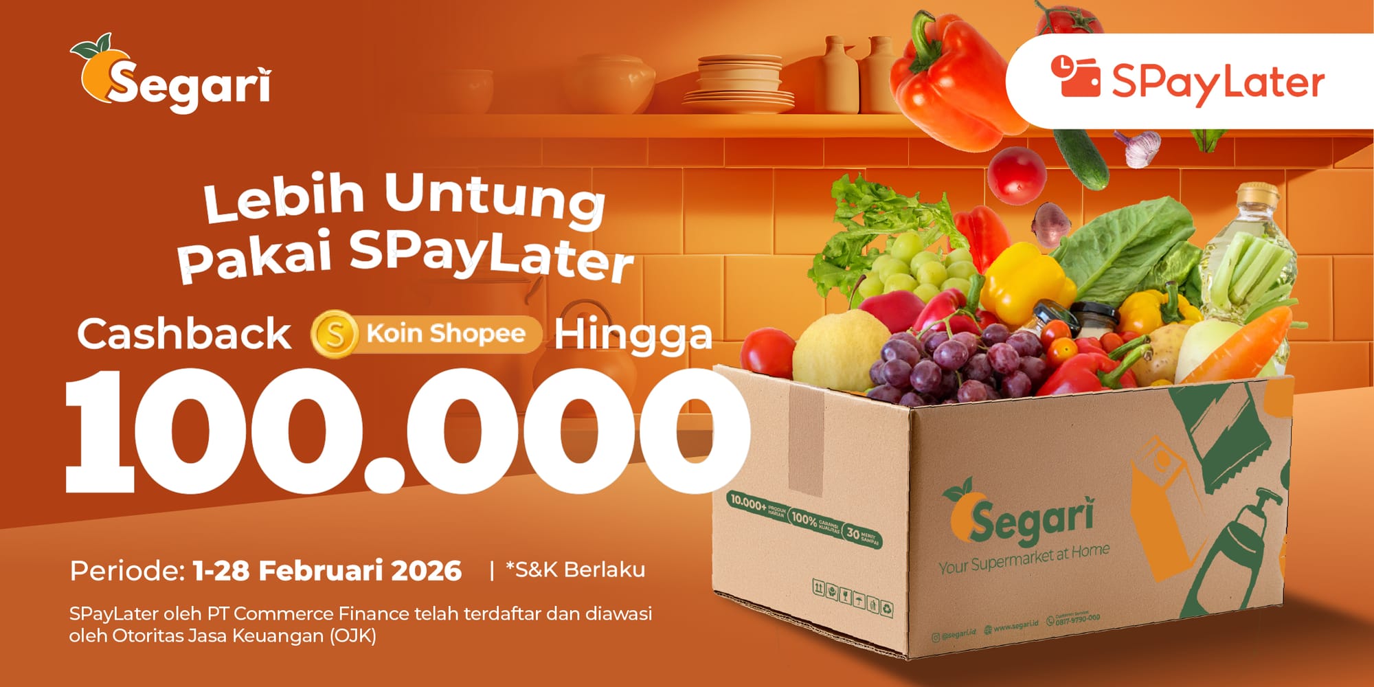 Lebih Untung Pakai Spaylater CASHBACK HINGGA 100.000 KOIN SHOPEE