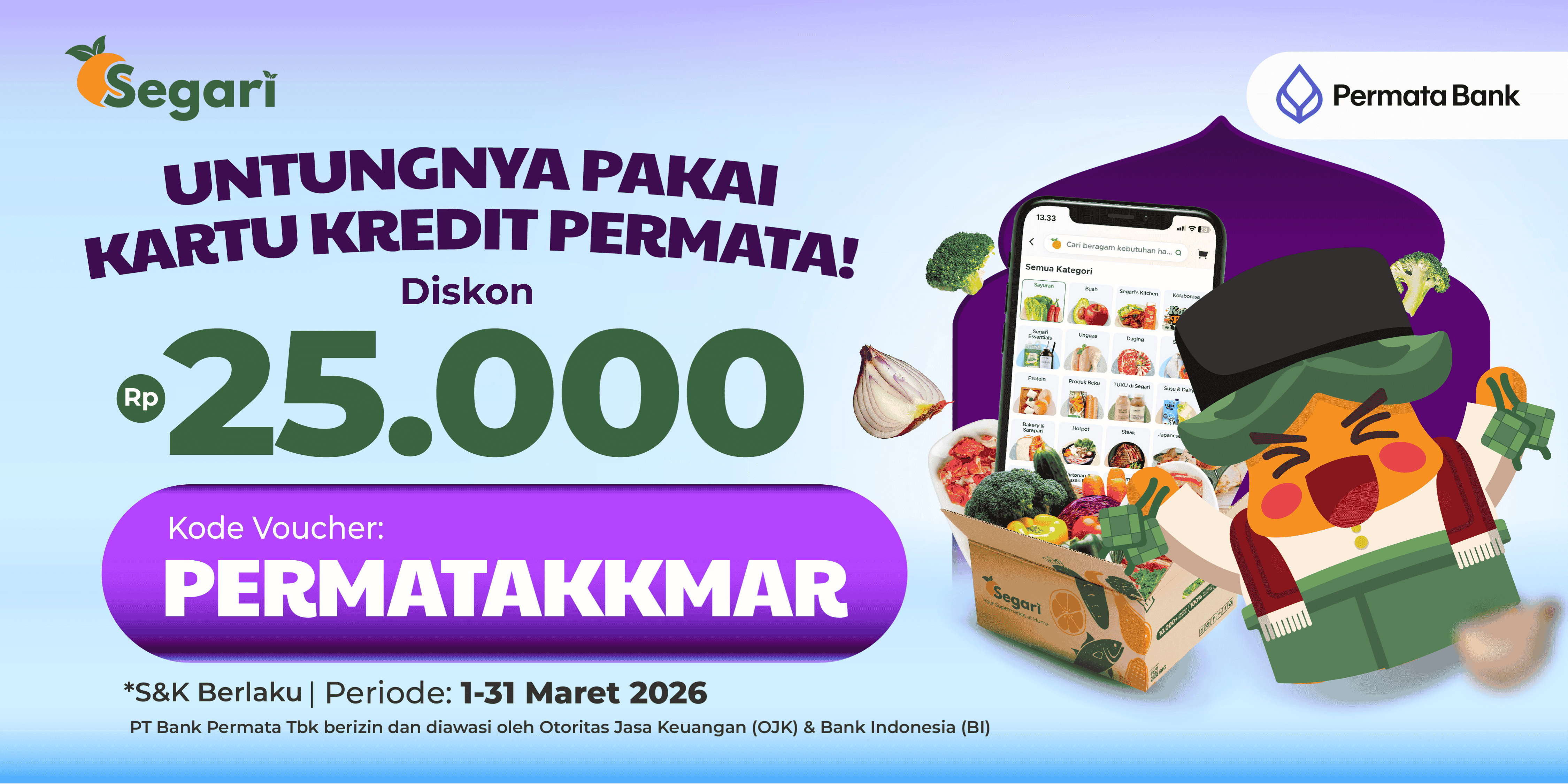 Untungnya Pakai Kartu Kredit Permata DISKON Rp25.000 🔥