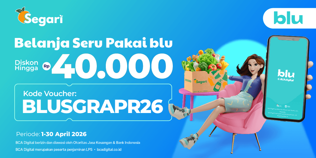 Belanja Seru Pakai blu DISKON Rp40.000 🤩