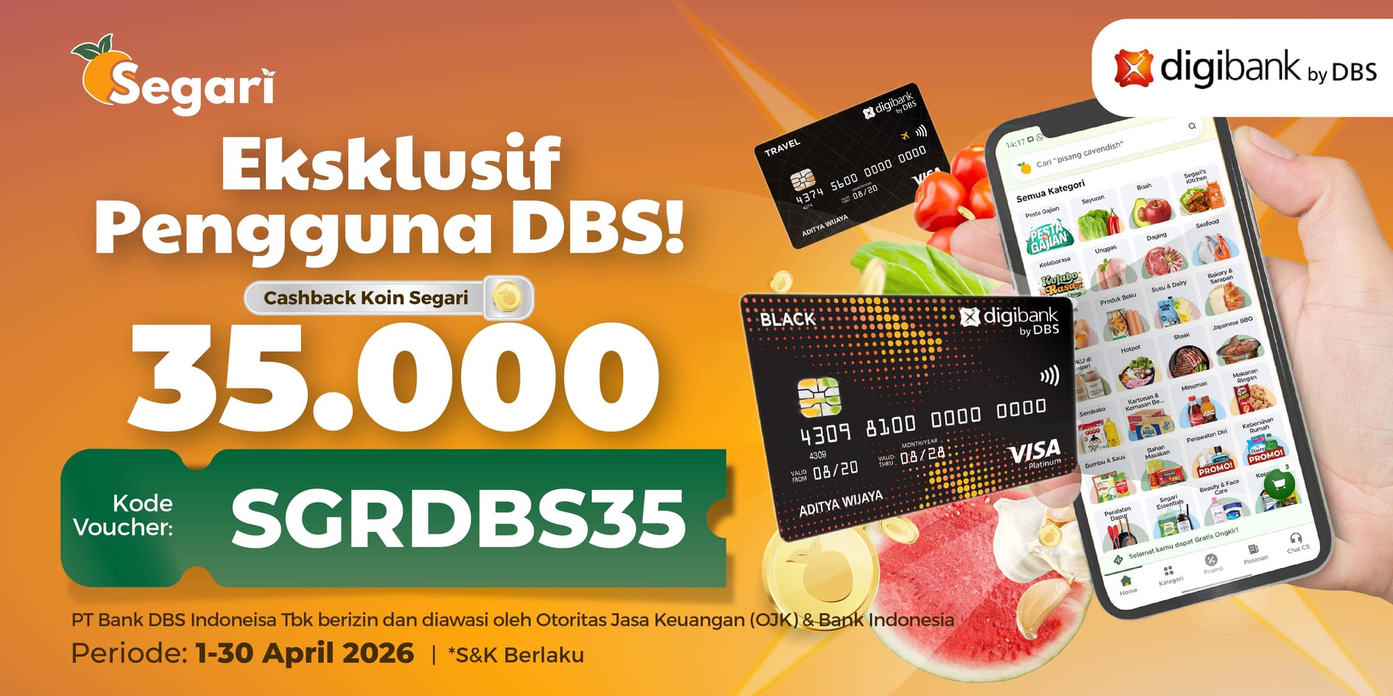 Eksklusif Pengguna DBS! Cashback koin Segari 35.000 🤩