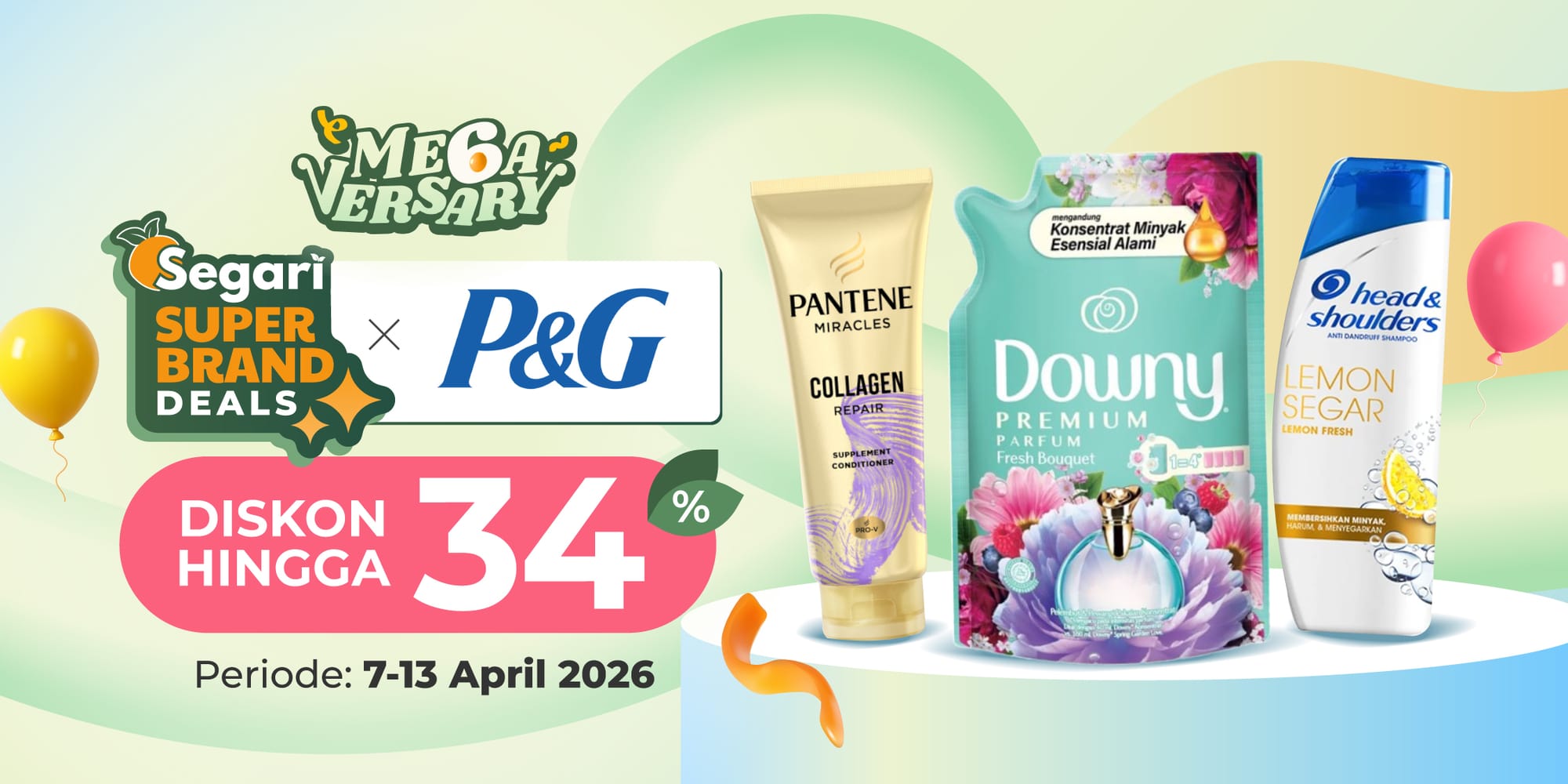Segari Super Brand Deals x P&G DISKON HINGGA 34%