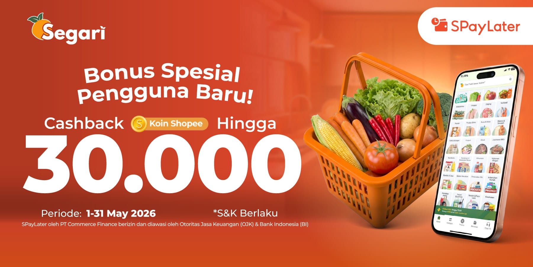 Bonus Spesial Pengguna Baru! Cashback Hingga 30.000 Koin Shopee 🤩