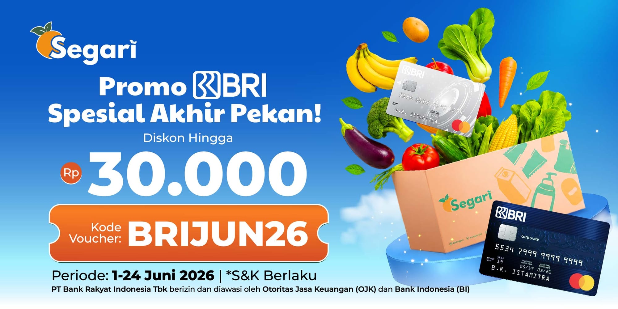 Promo BRI Spesial Akhir Pekan! Diskon Hingga Rp30.000 🤩