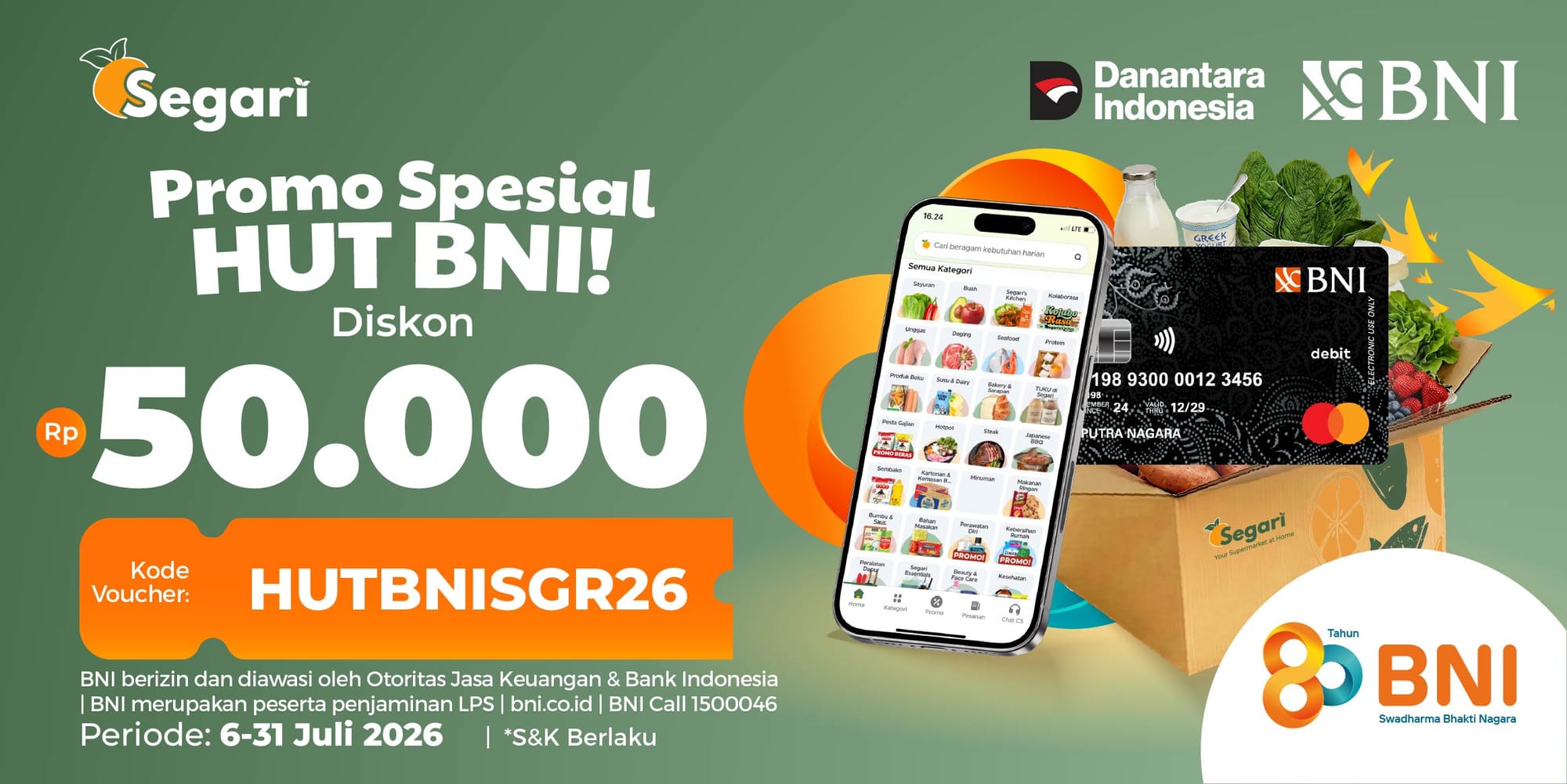 Promo Spesial HUT BNI! Diskon Rp50.000 💳✨