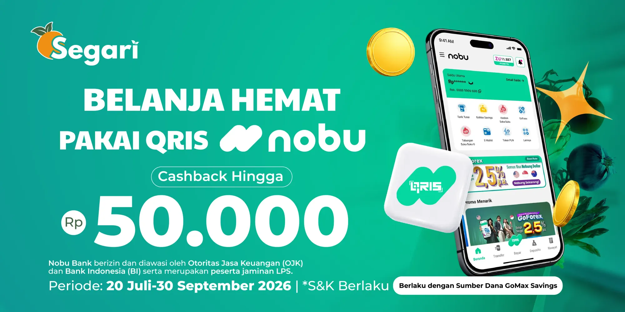 Tiap Hari Hemat Hingga Rp50.000 bersama Bank Nobu ✨🎉
