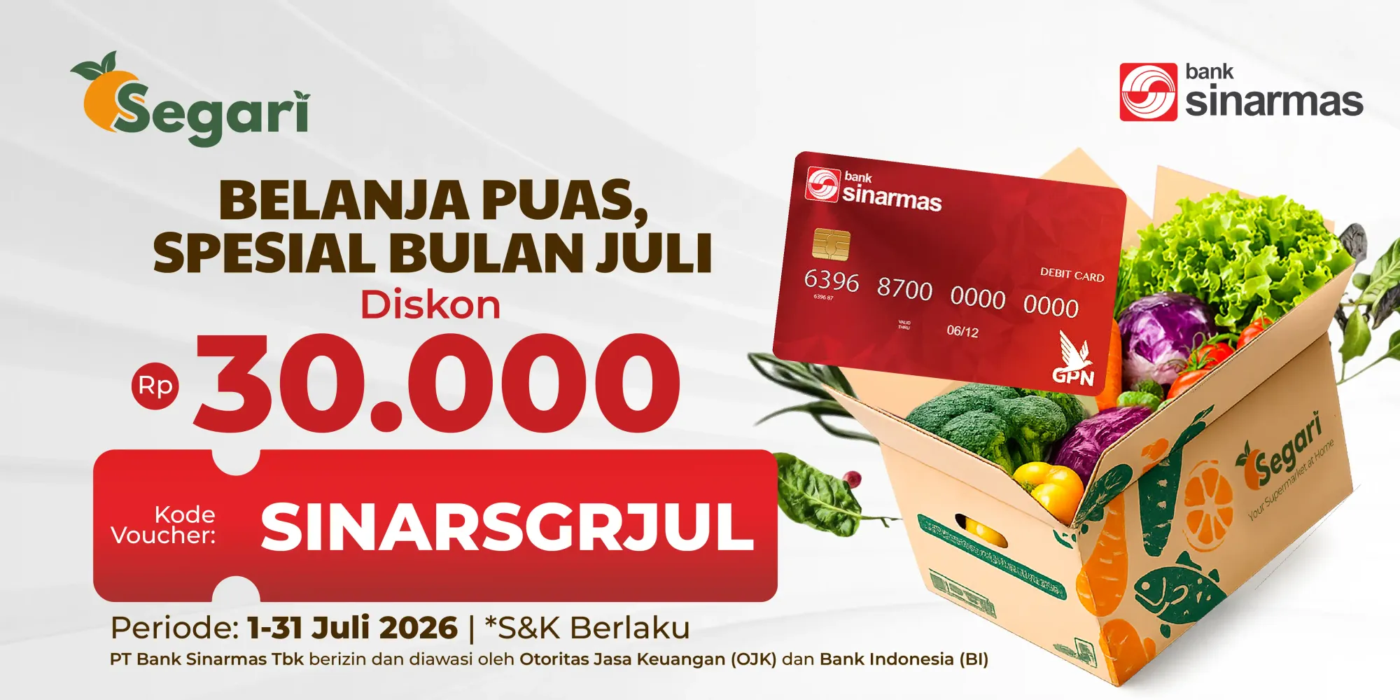 Belanja Puas, Spesial Bulan Juli! Diskon Rp30.000 ✨