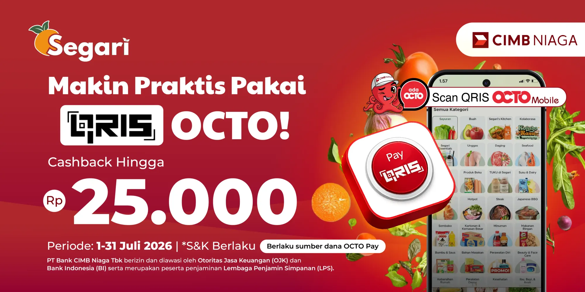 Makin Praktis Pakai QRIS OCTO! Diskon Hingga Rp25.000 🛒